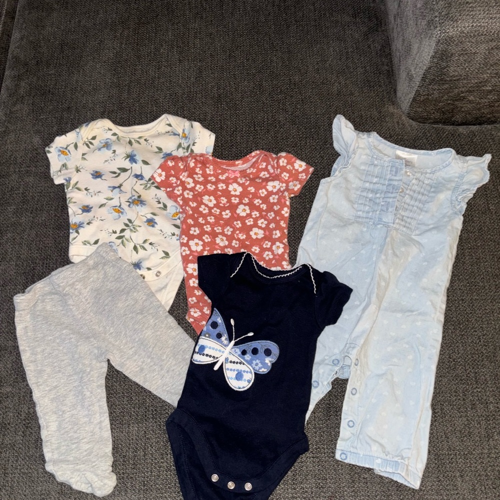 Baby Clothing Set with Butterfly Onesie